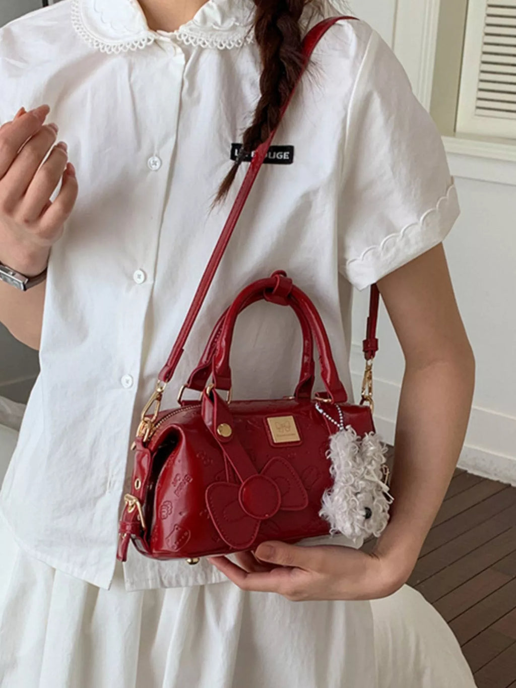 Bow Decor Crossbody Bag