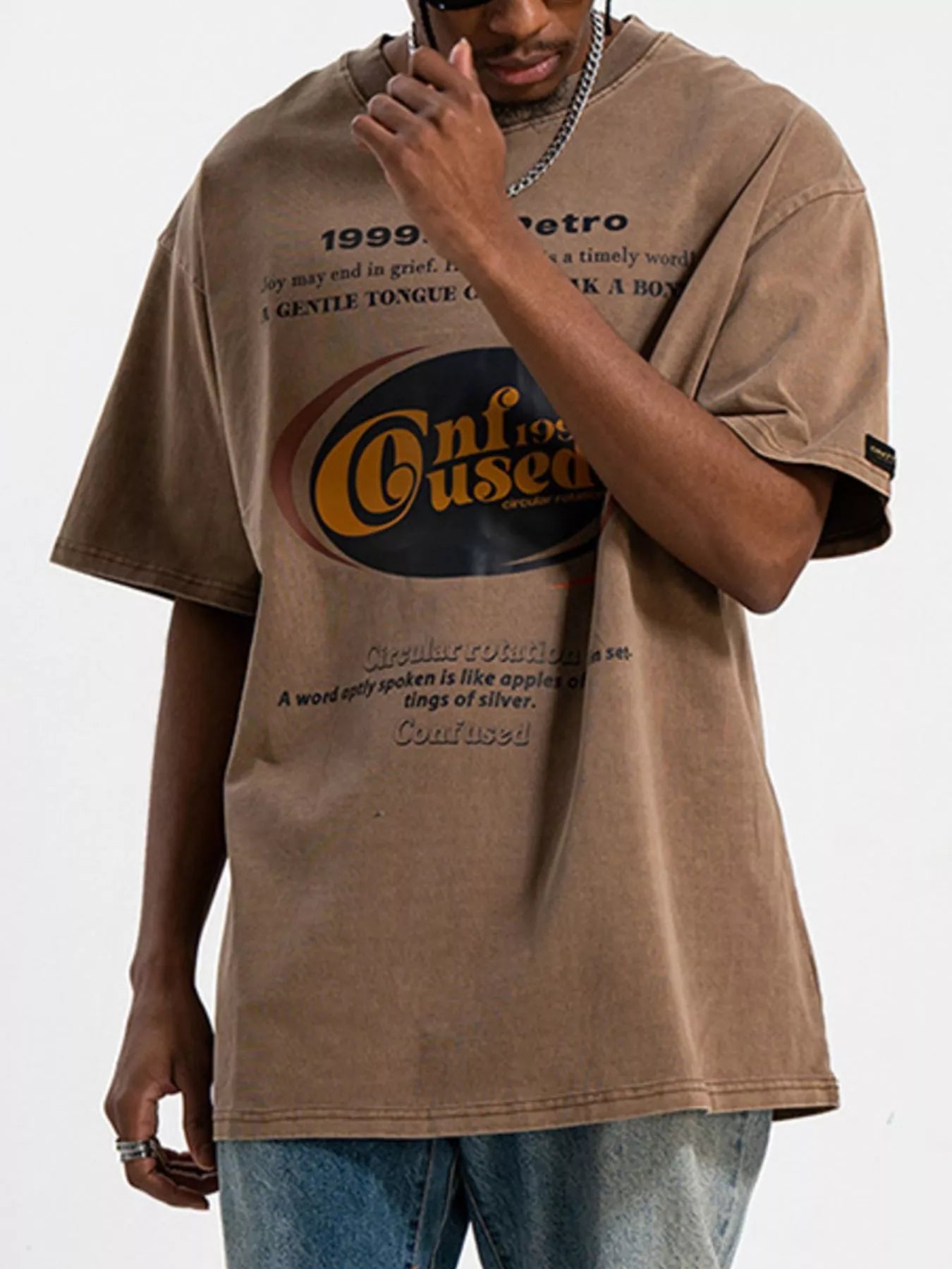 Men's Graphic Round Neck Short Sleeve T-Shirt