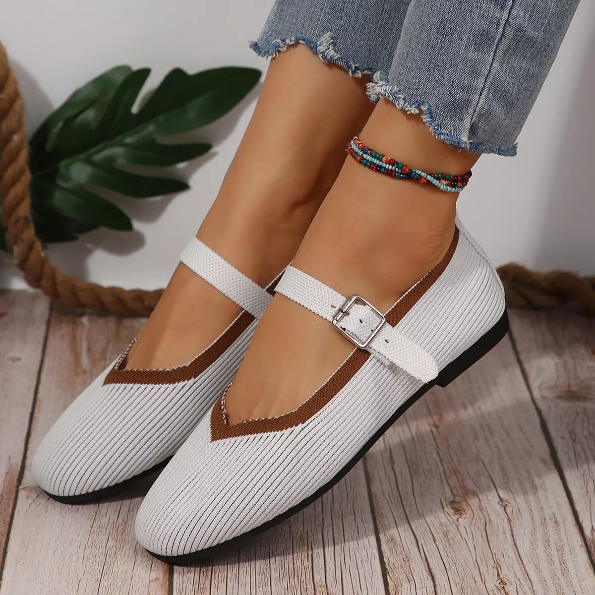Round Toe Mesh Slip-Ons