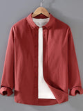 Men's Plus Size Button Up Long Sleeve Shirt
