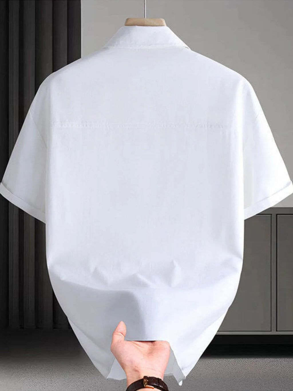 Men's Plus Size Button Up Short Sleeve Shirt