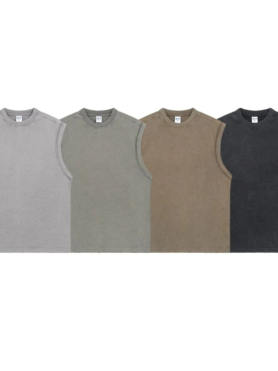 Men's Solid Color Round Neck Tank