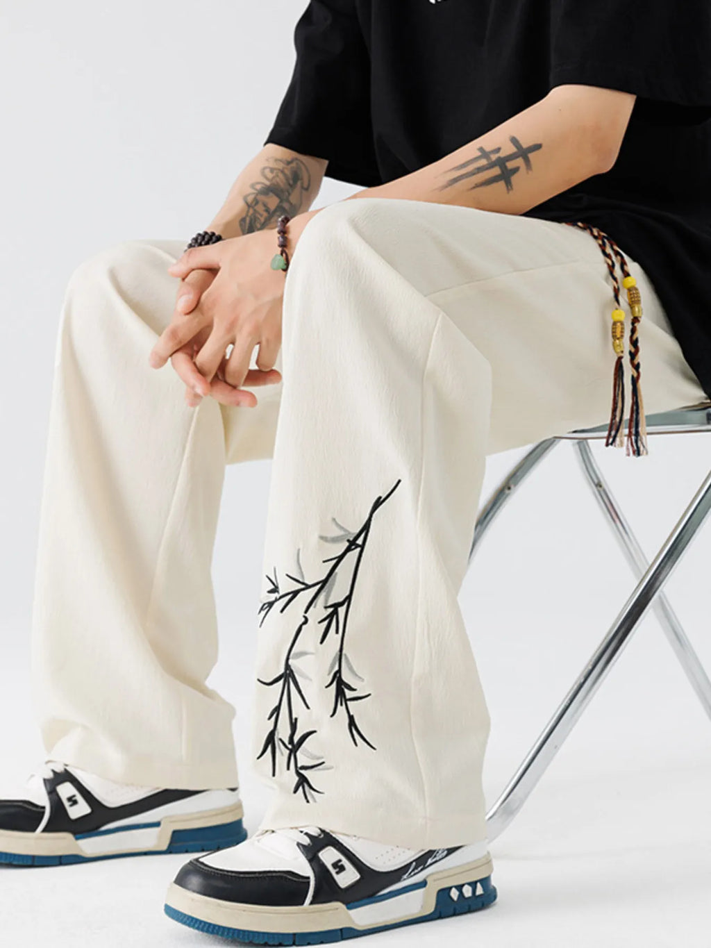 Men's Full Size Wide Leg Pants Plus Size
