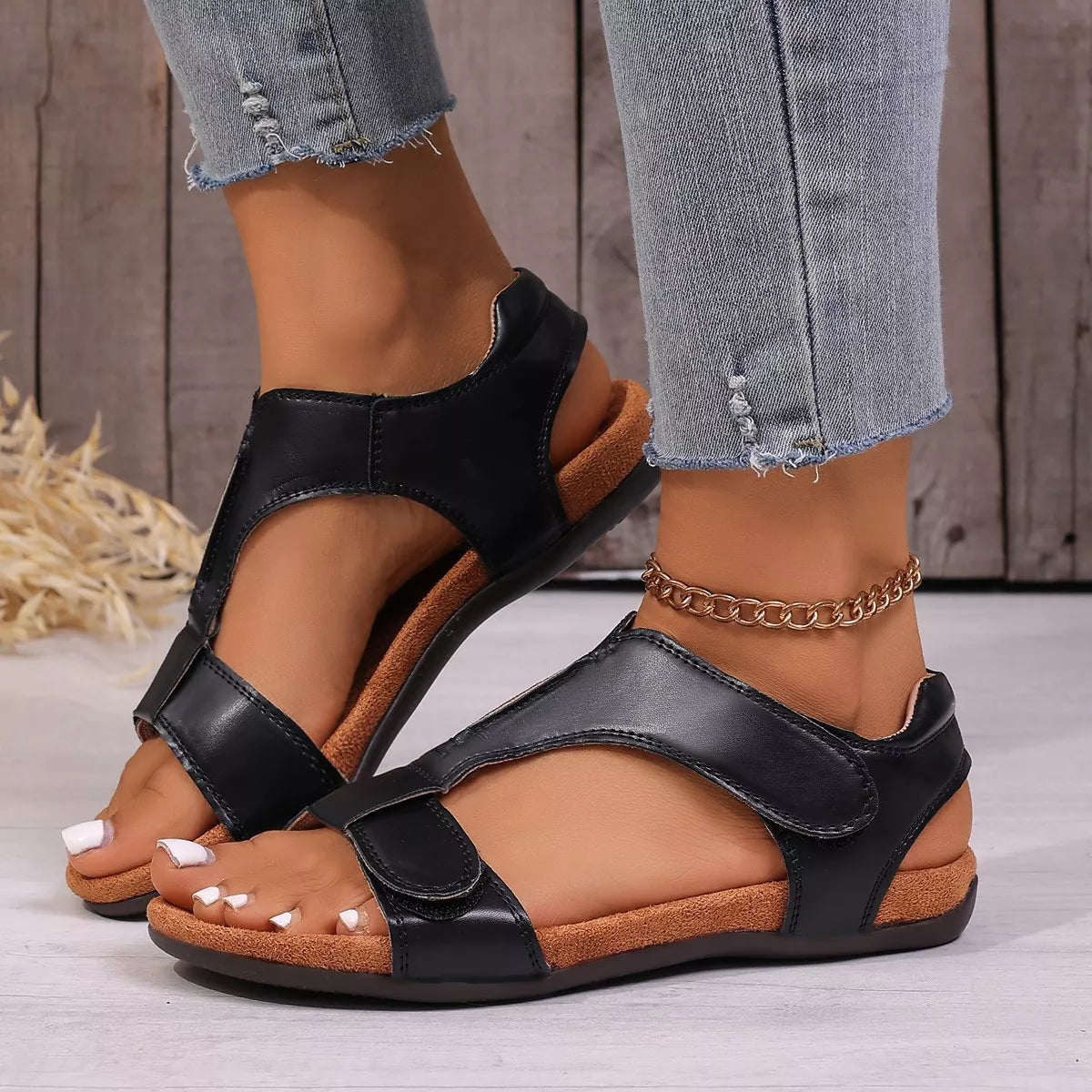 Open Toe Flats Sandals