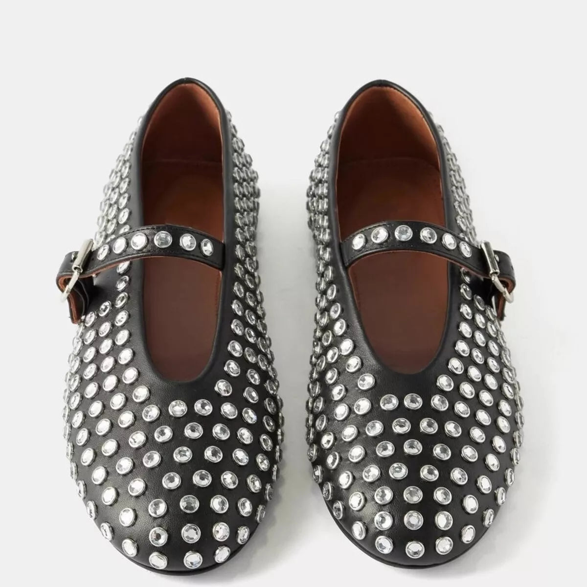Studded Round Toe Slip-Ons