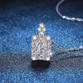 1 Carat 925 Sterling Silver Moissanite Pendant Necklace
