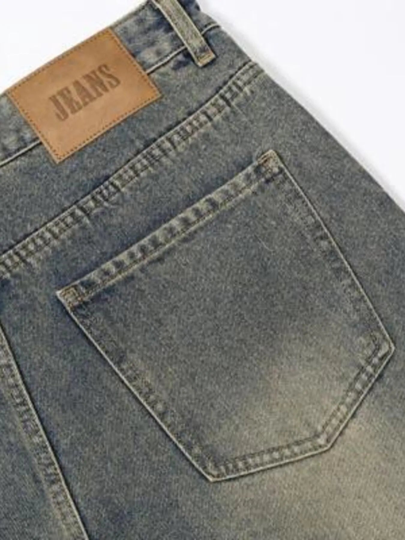 Men's Vintage Wash Straight Leg Jeans