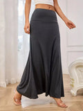 Flowy Maxi Skirt with Wide Waistband