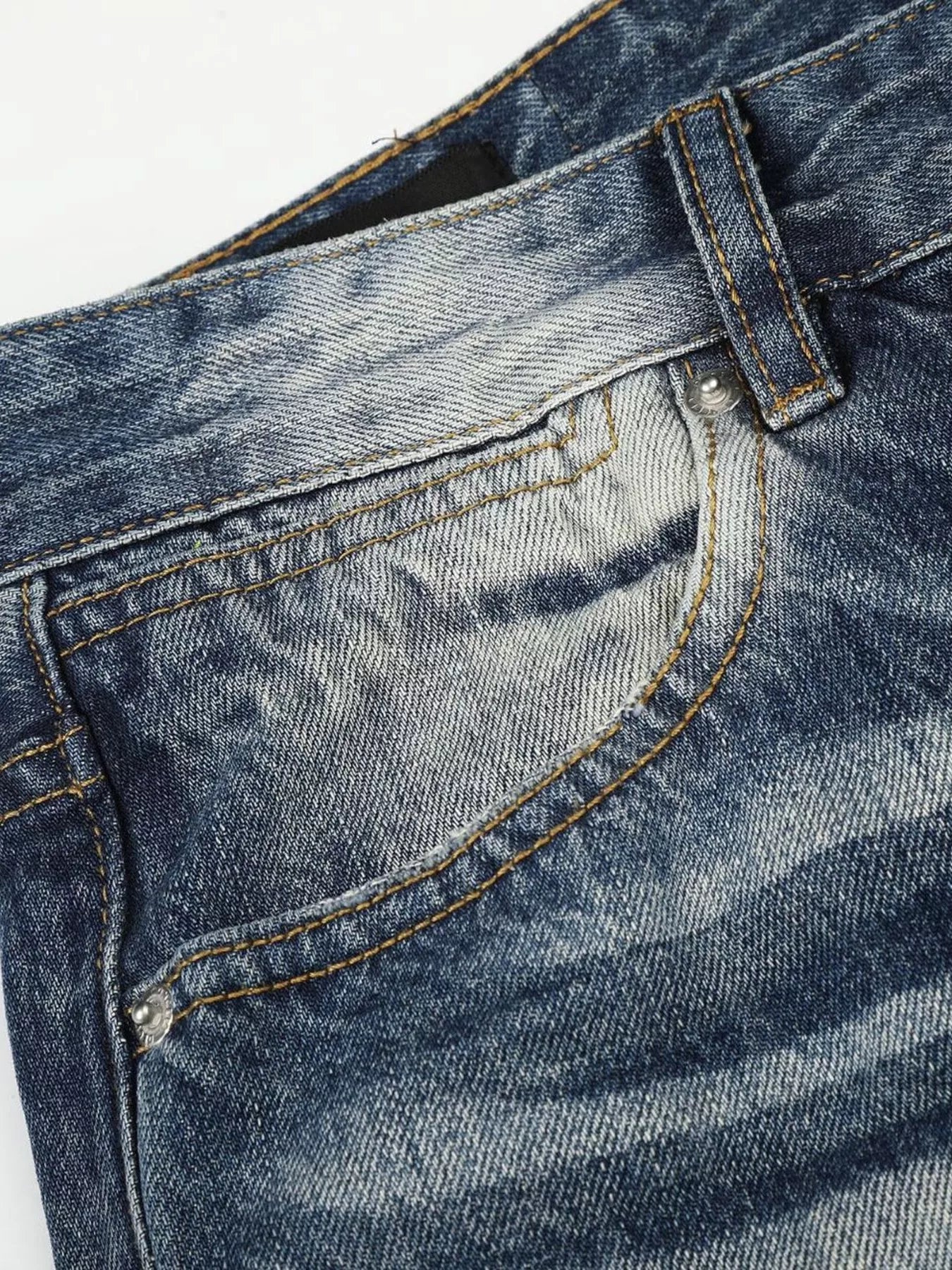 Men's Studded Washed Bootcut Jeans