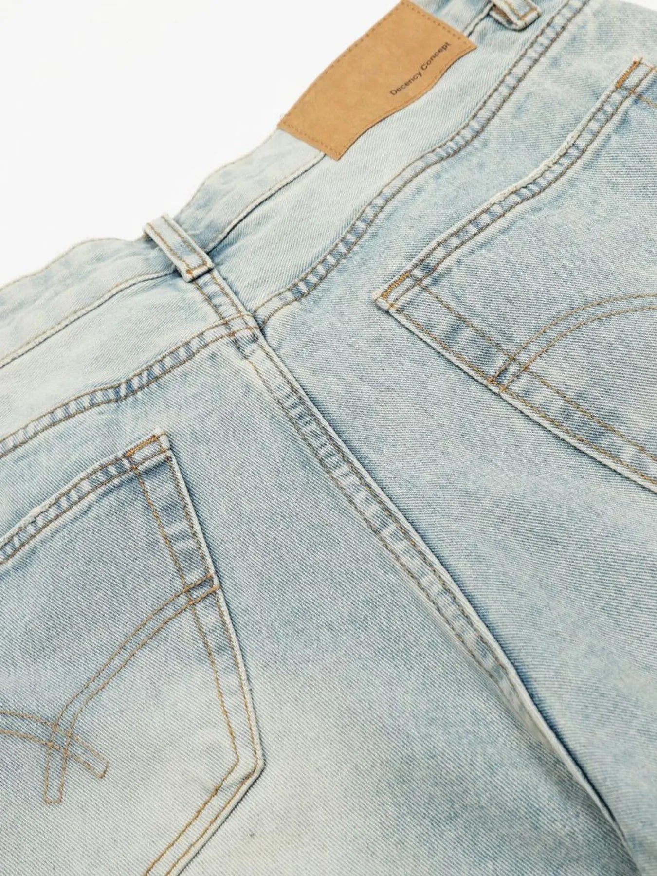 Men's Wash Wide Leg Denim Shorts