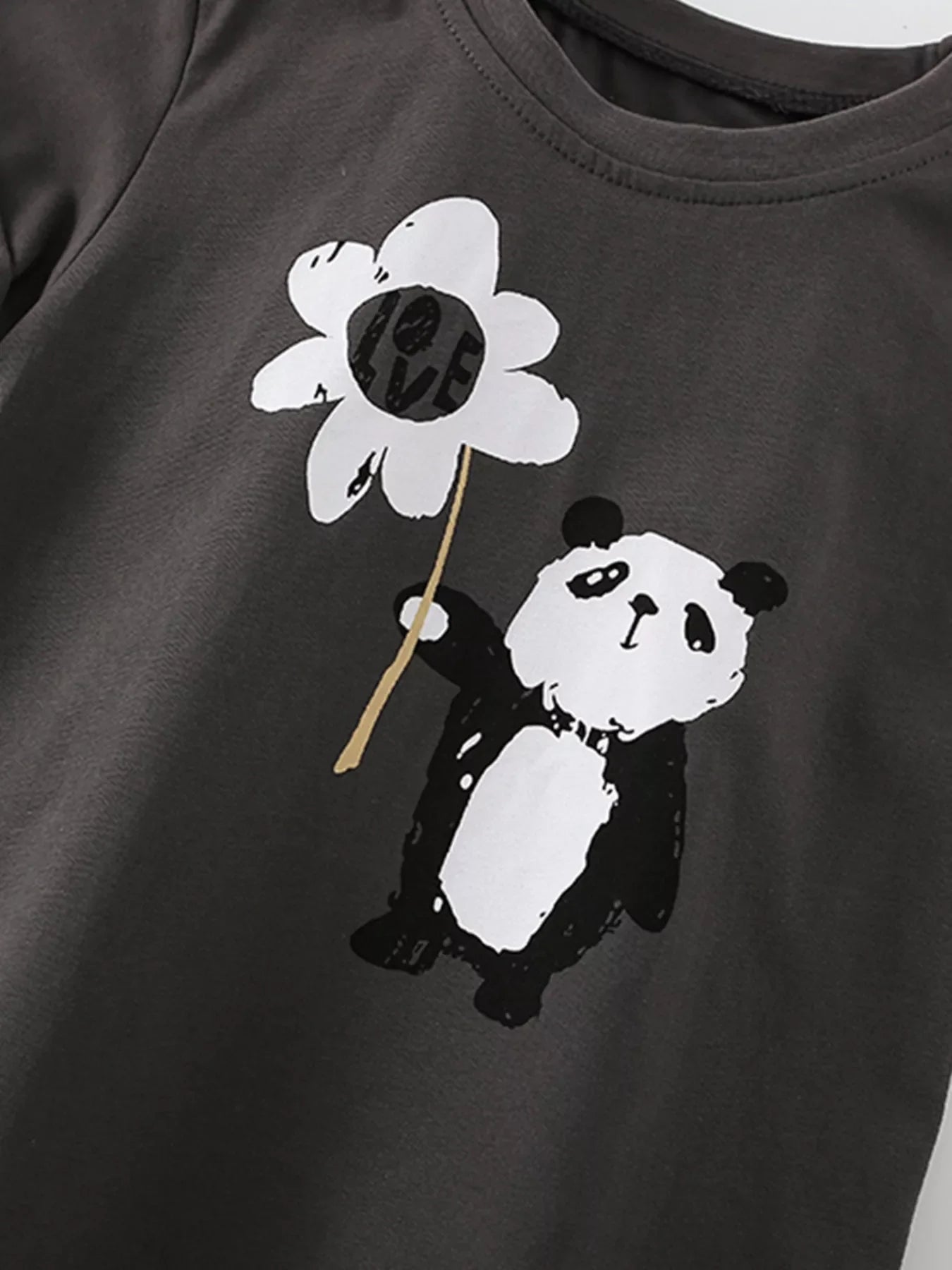 Children's Panda Graphic Short Sleeve T-Shirt