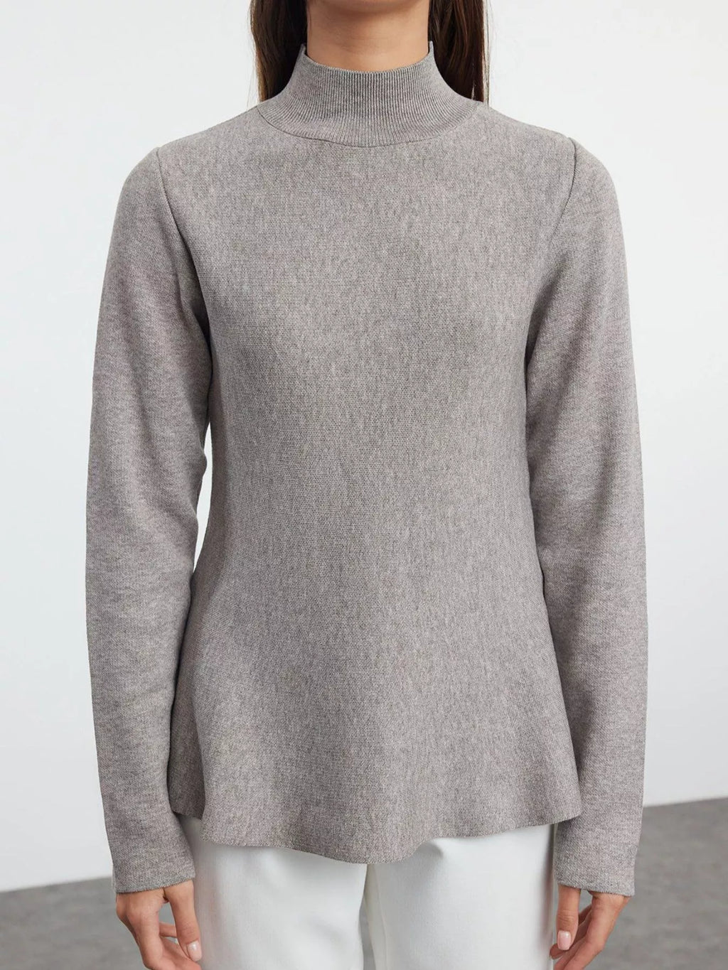 Mock Neck Long Sleeve Sweater