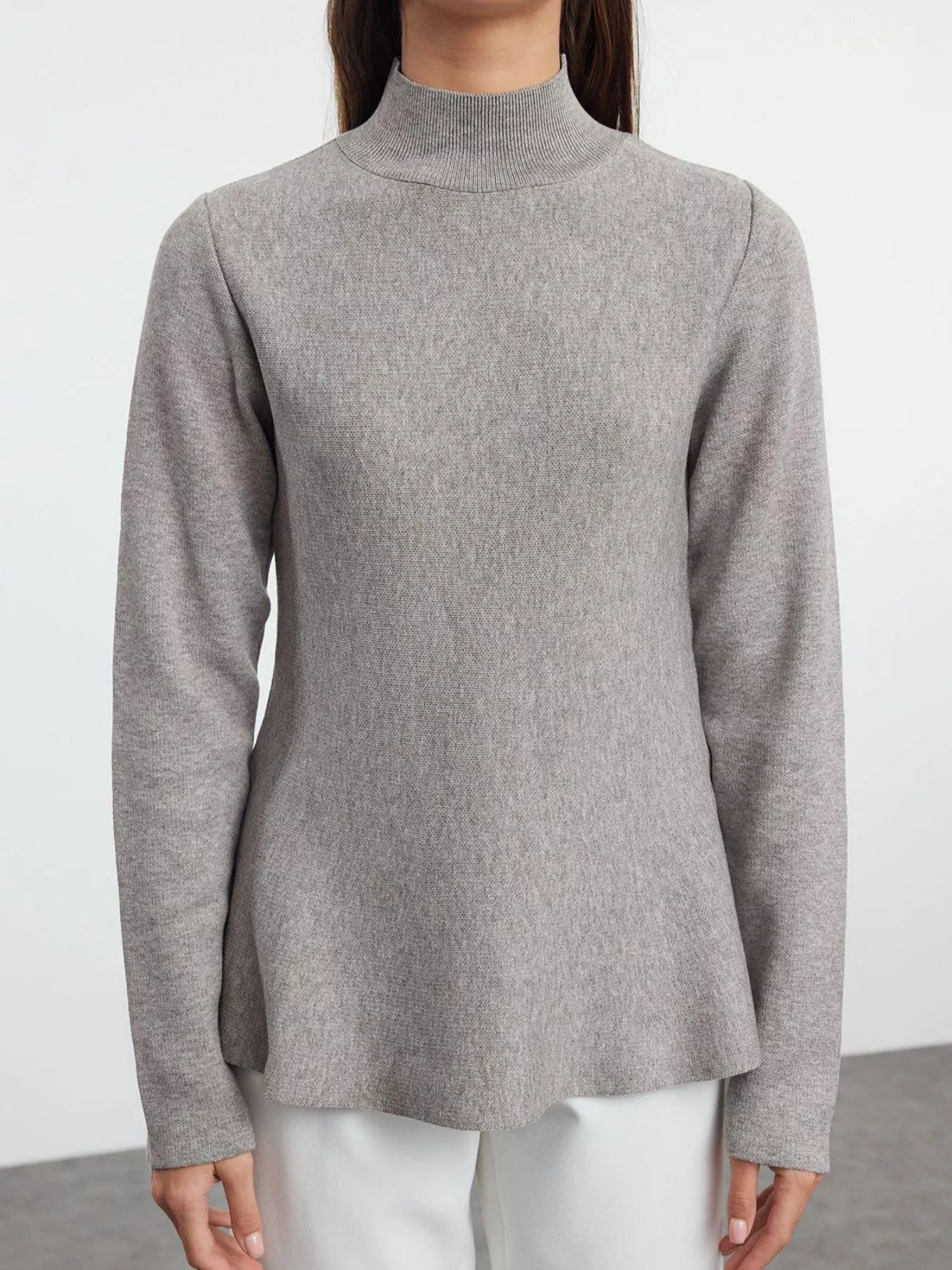 Mock Neck Long Sleeve Sweater