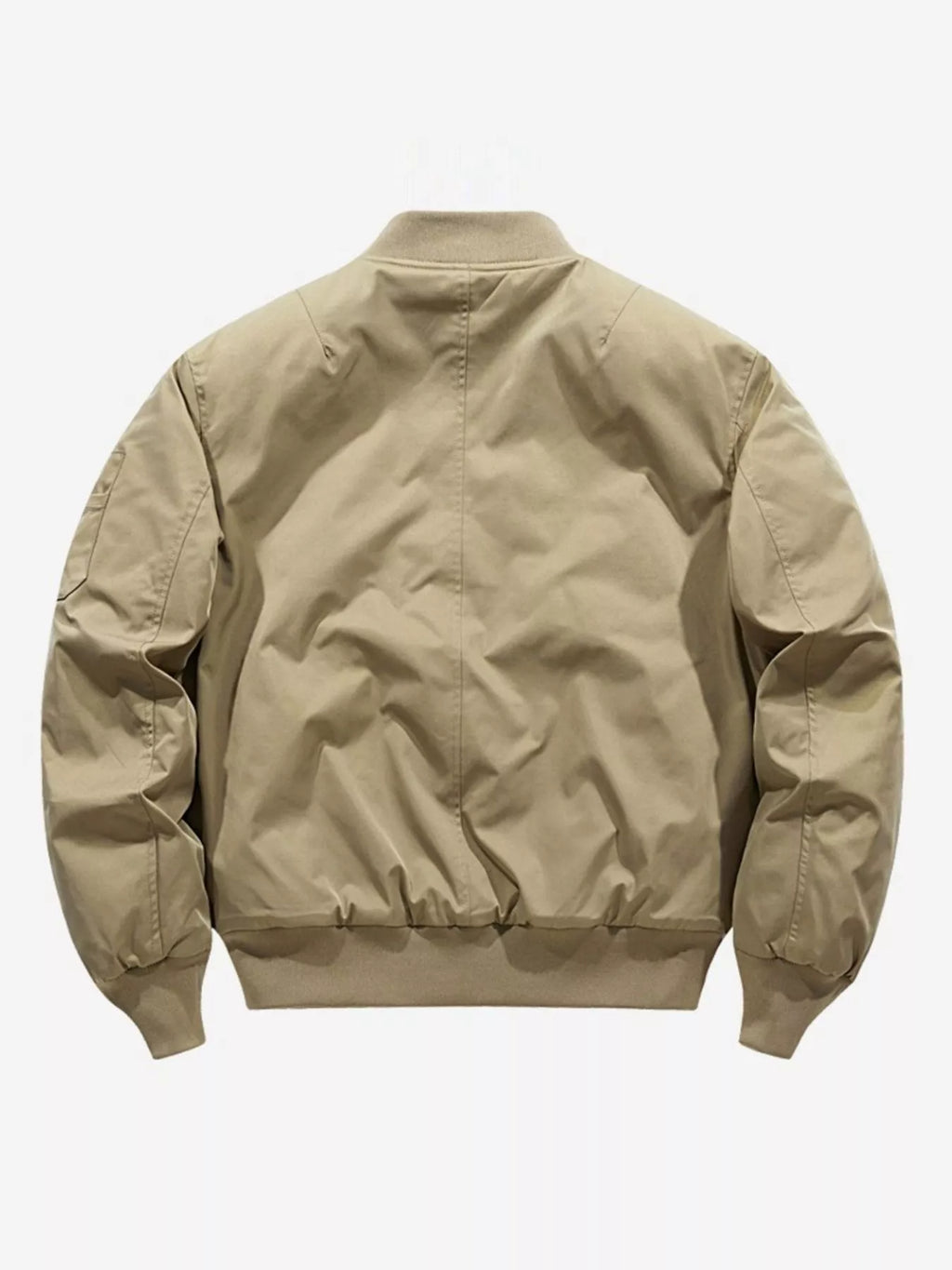 Men's Plus Size Bomber Jacket with Zipper