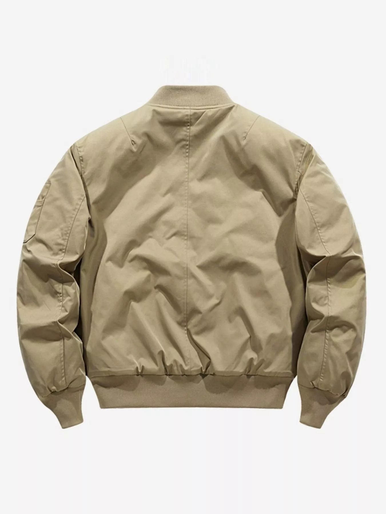 Men's Plus Size Bomber Jacket with Zipper