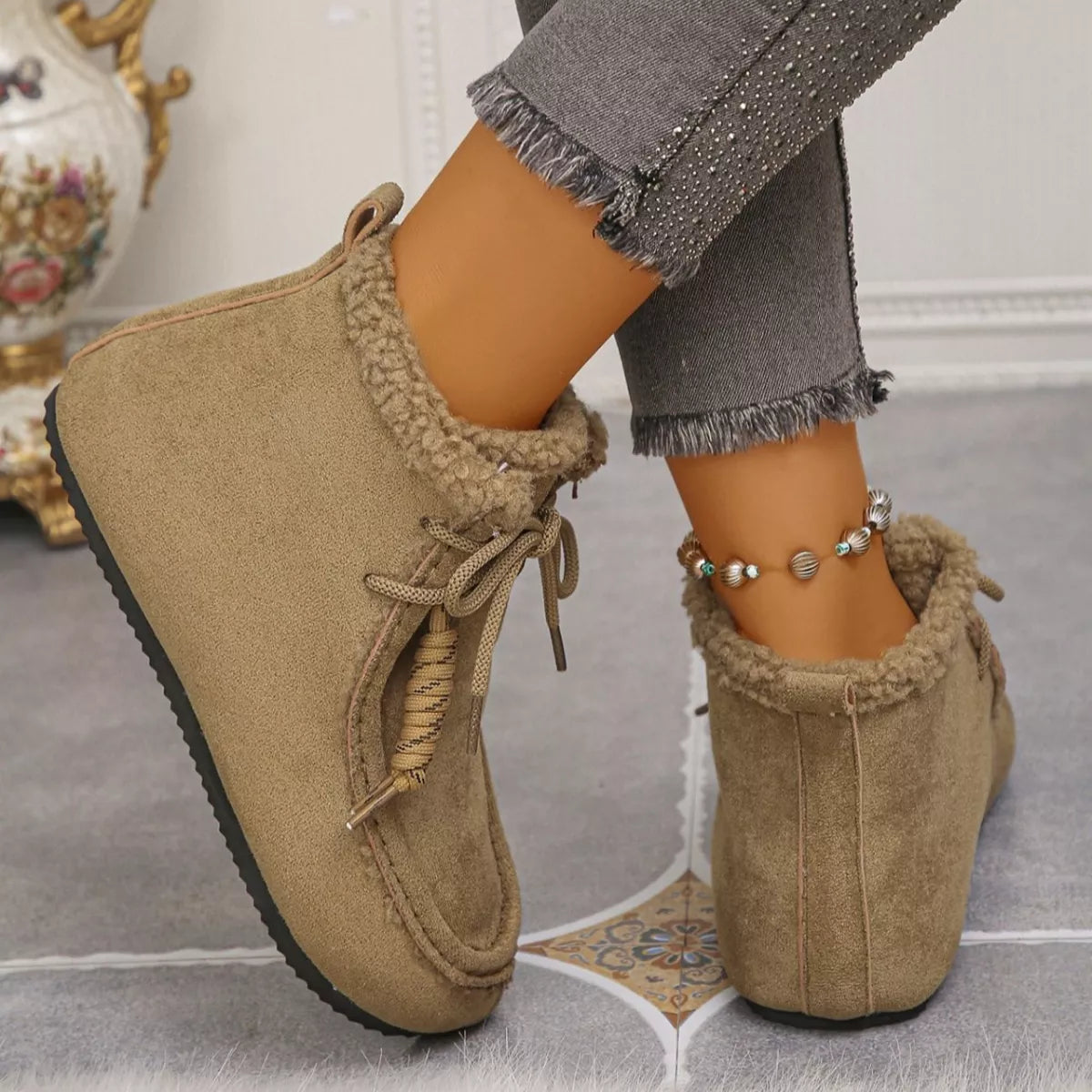 Plush Lining Ankle Boots