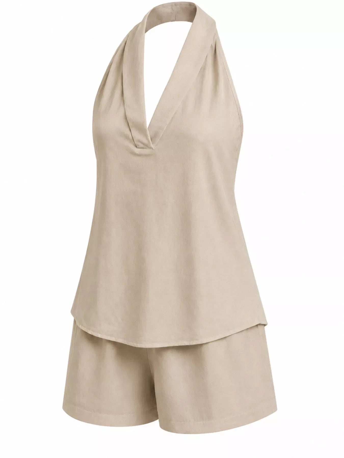 Halter Neck Top and Shorts Set
