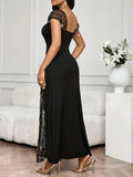 Sequin Embellished Ruched Maxi Dress