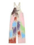 Colorful Wide Leg Overalls
