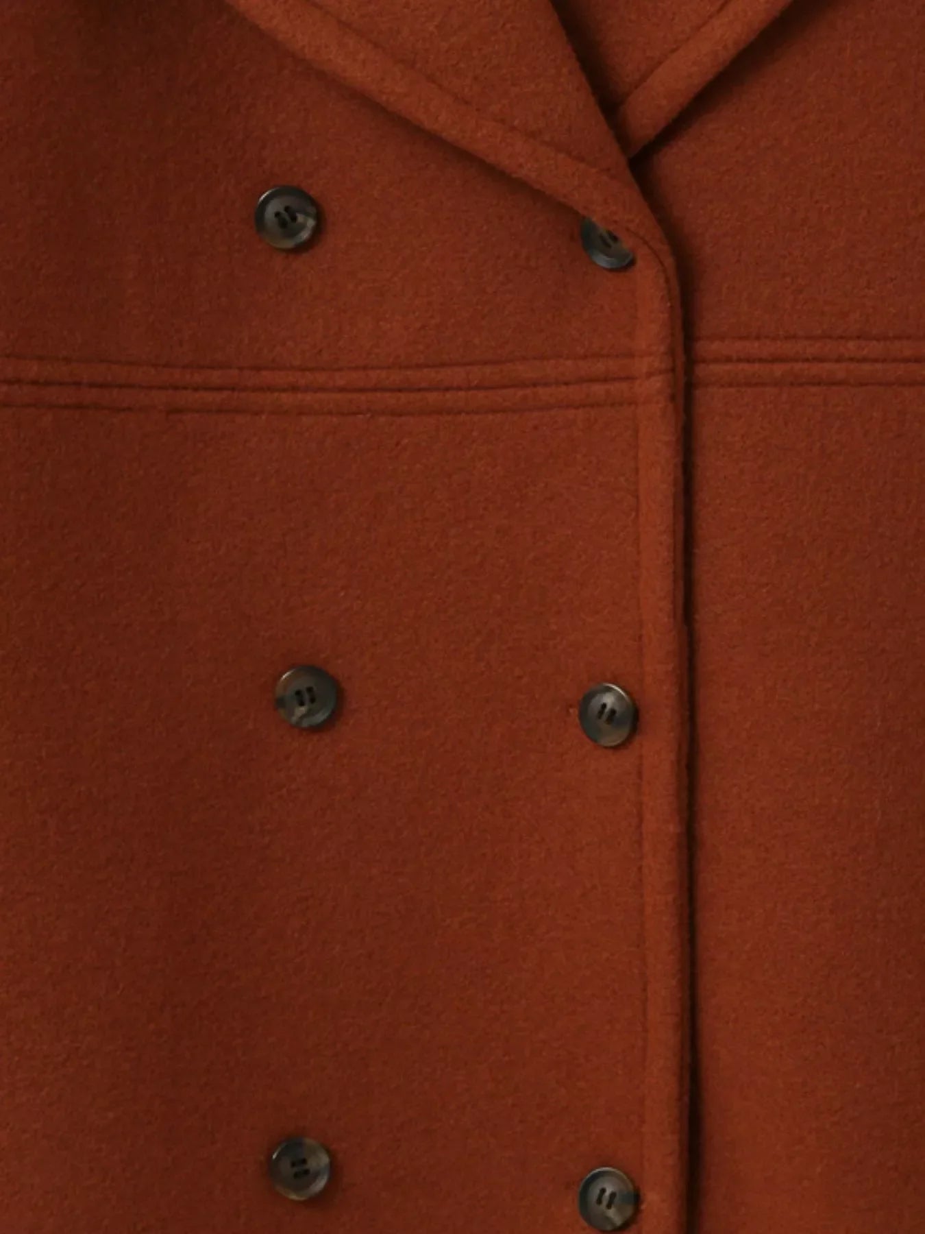 Double-Breasted Long Sleeve Coat