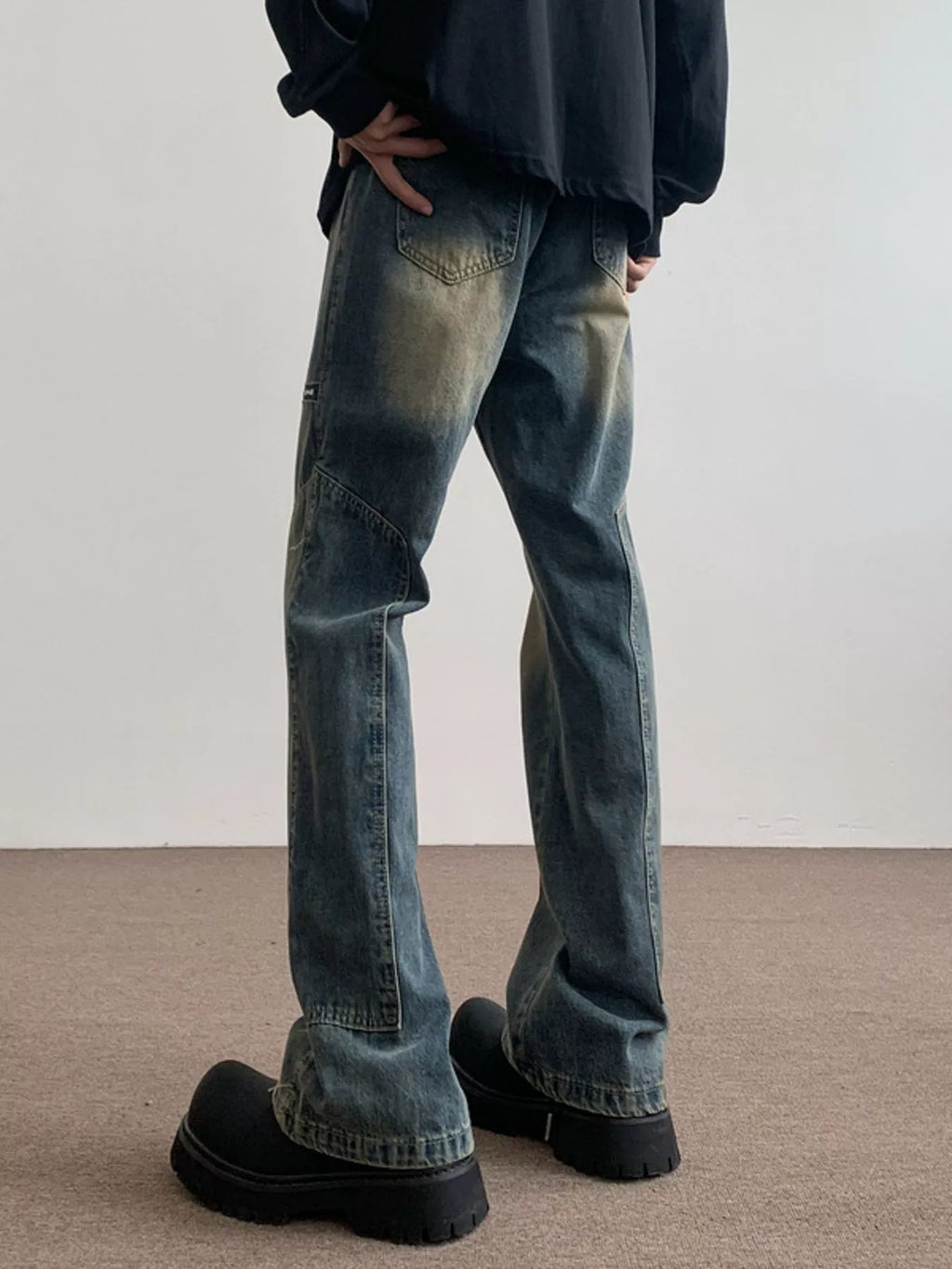 Men's Vintage Wash Flare Jeans