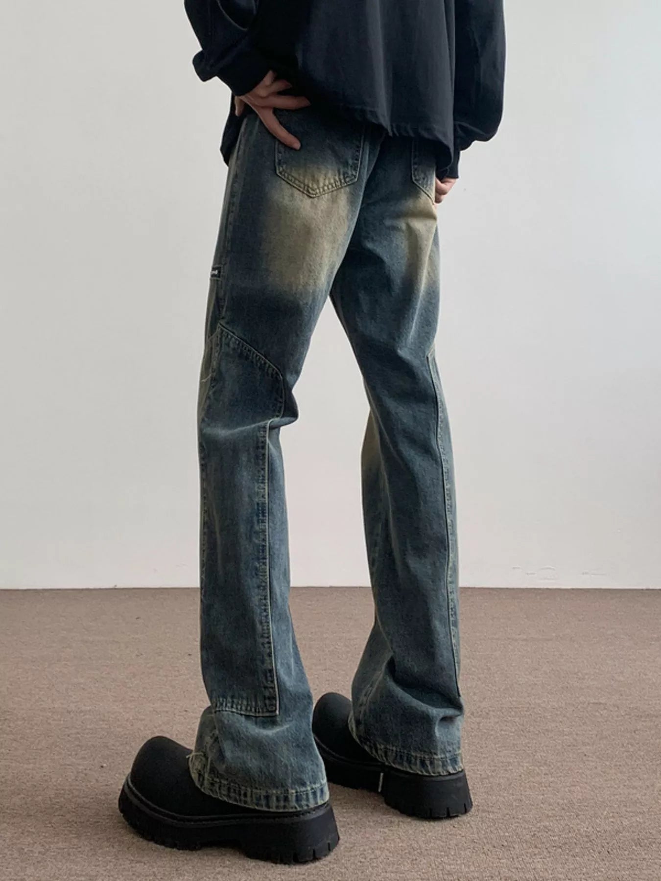Men's Vintage Wash Flare Jeans