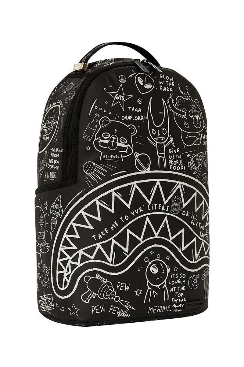 Sprayground Glow In Dark Intergalactic Doodles DLXS Backpack B5416