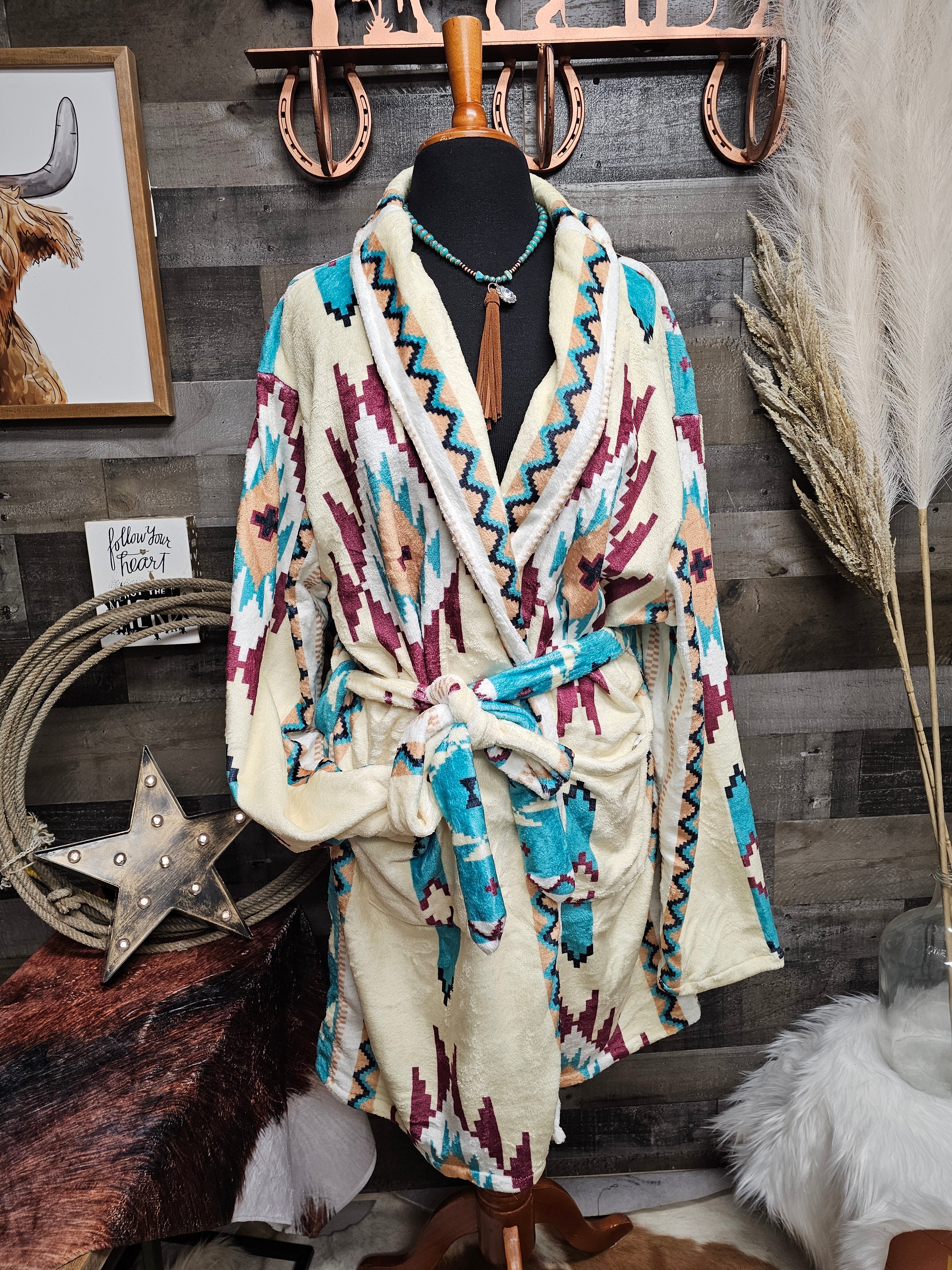 Baha Ranch Taos Aztec Women's Bath Robe