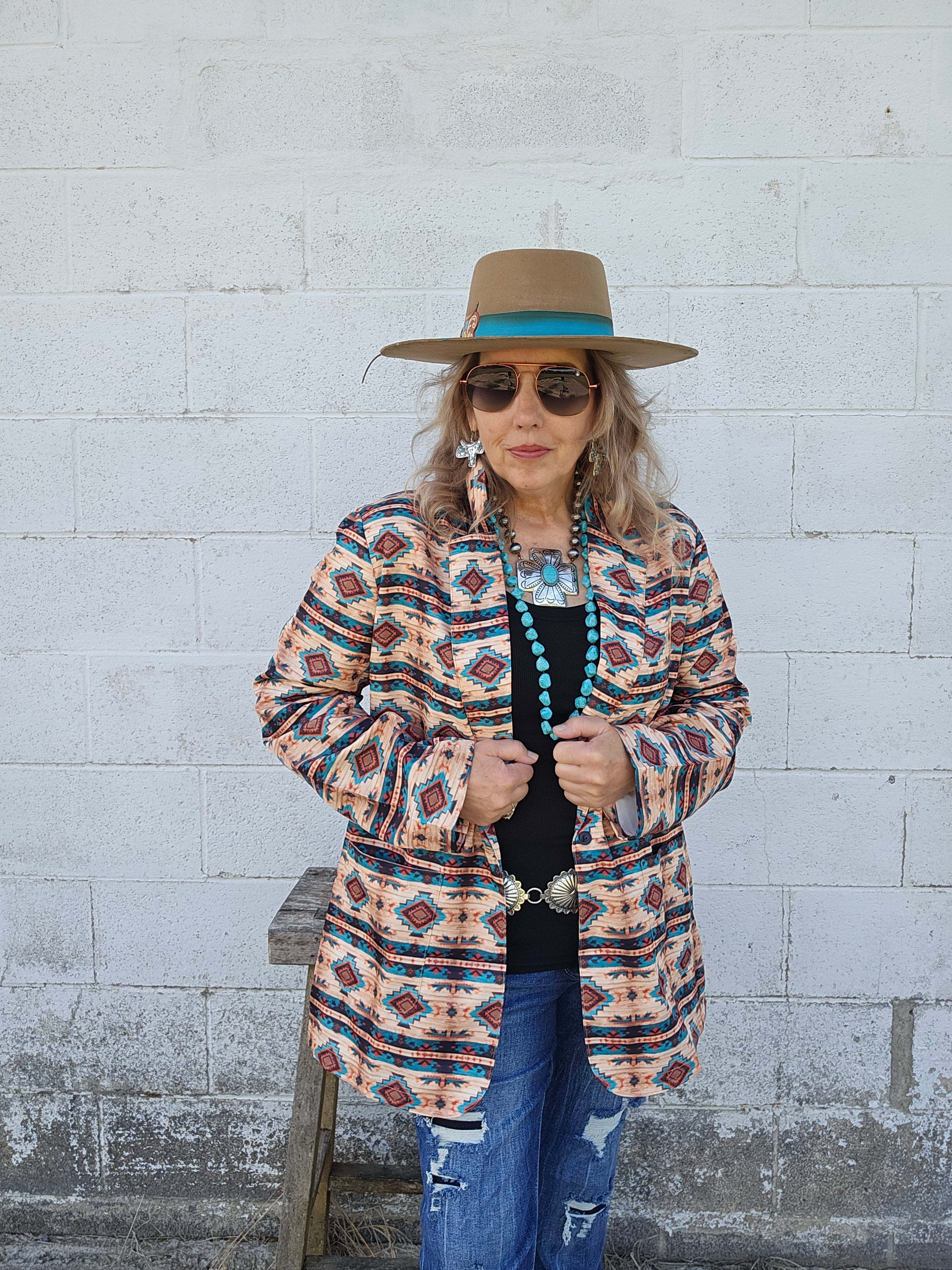 Baha Ranch Arizona Aztec Women's Blazer