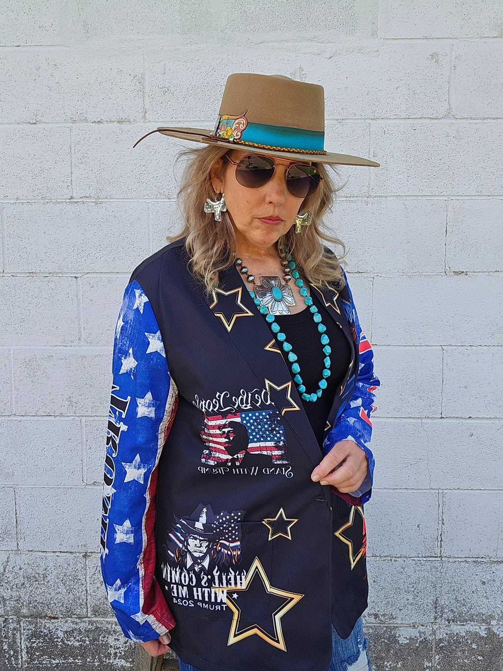 Baha Ranch Ultra Maga Trump Womens Blazer