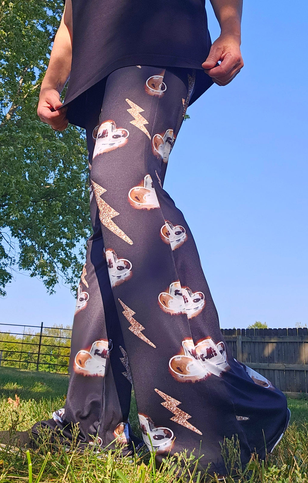 Baha Ranch Disco Cowgirl Flare Pants