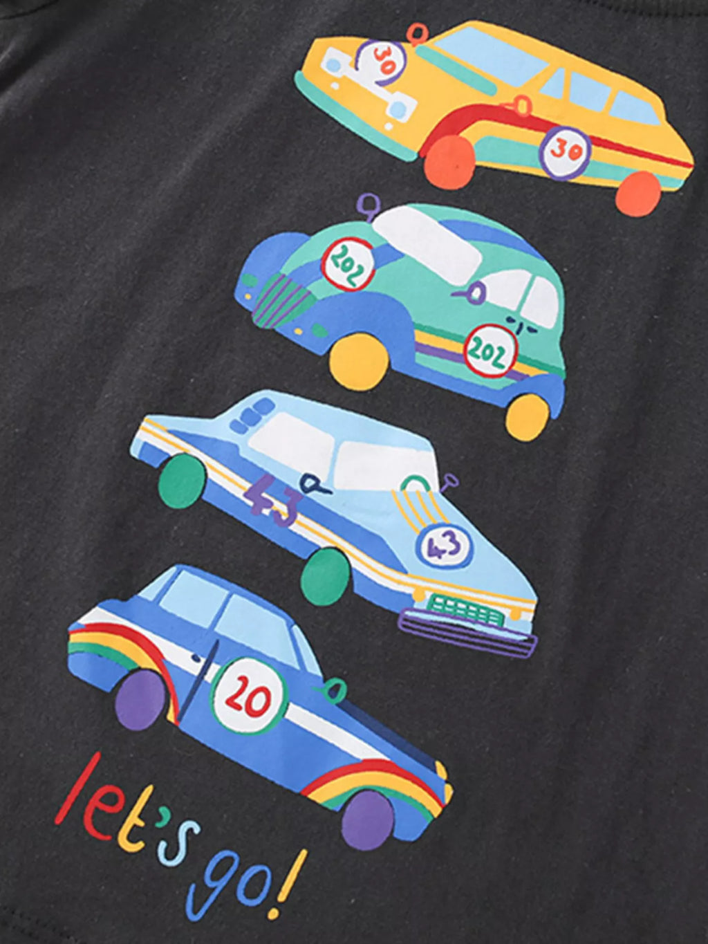Children's Car Graphic Short Sleeve T-Shirt