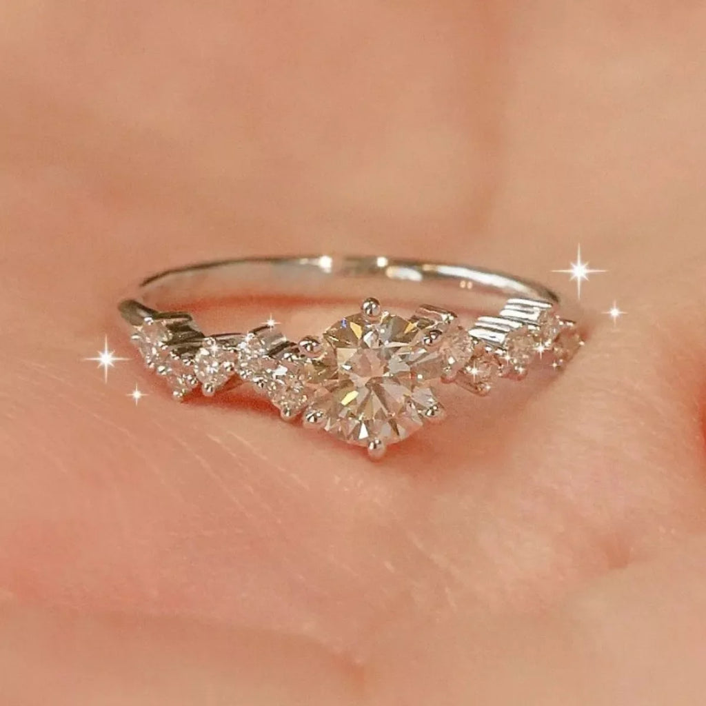 2 Carat 925 Sterling Silver Moissanite Ring