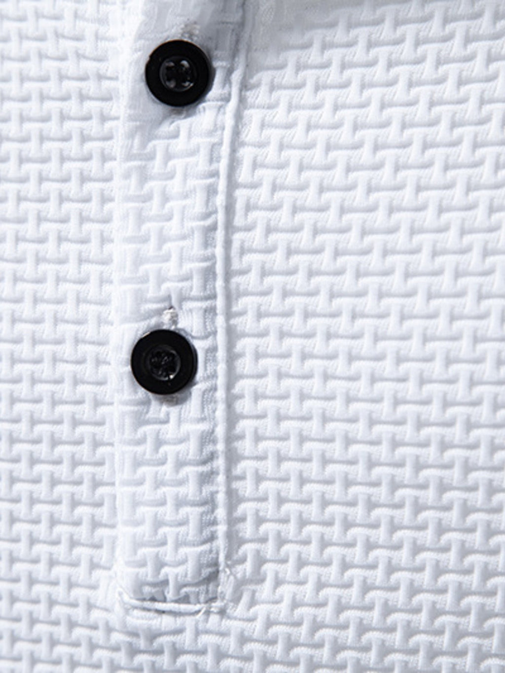 Men's Textured Henley Button Detail T-Shirt