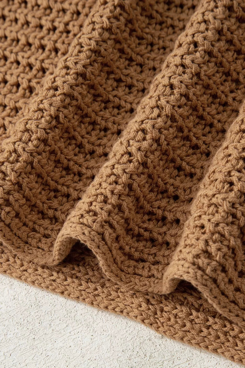 Hollowed Detail Wide Sleeve Loose Pullover Sweater
