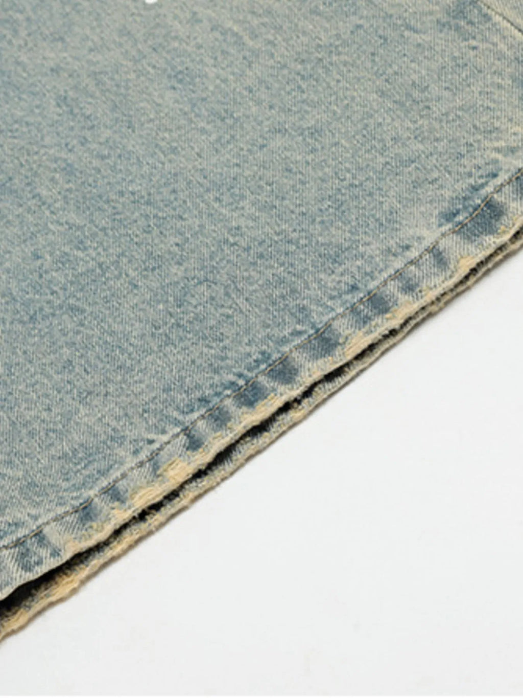 Men's Vintage Distressed Wide Leg Jeans