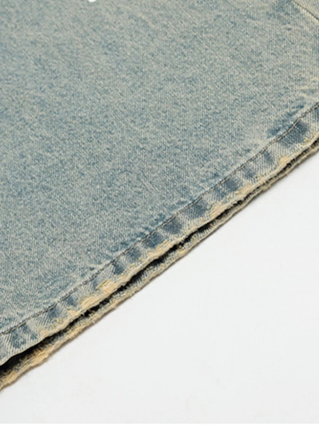 Men's Vintage Distressed Wide Leg Jeans
