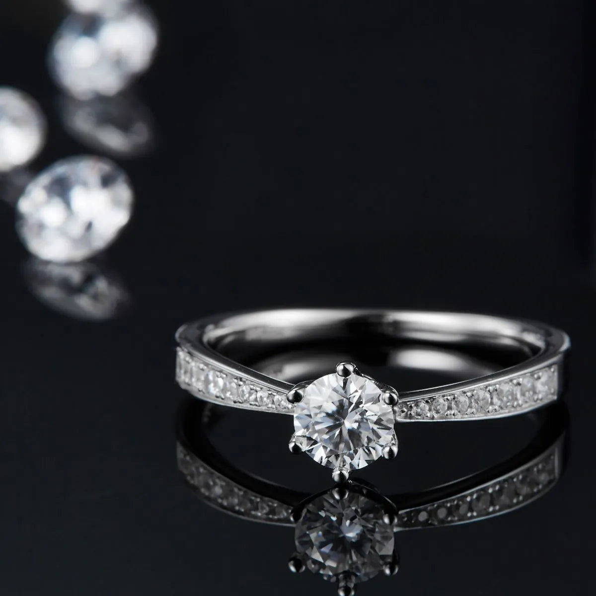 Moissanite 925 Sterling Silver Ring