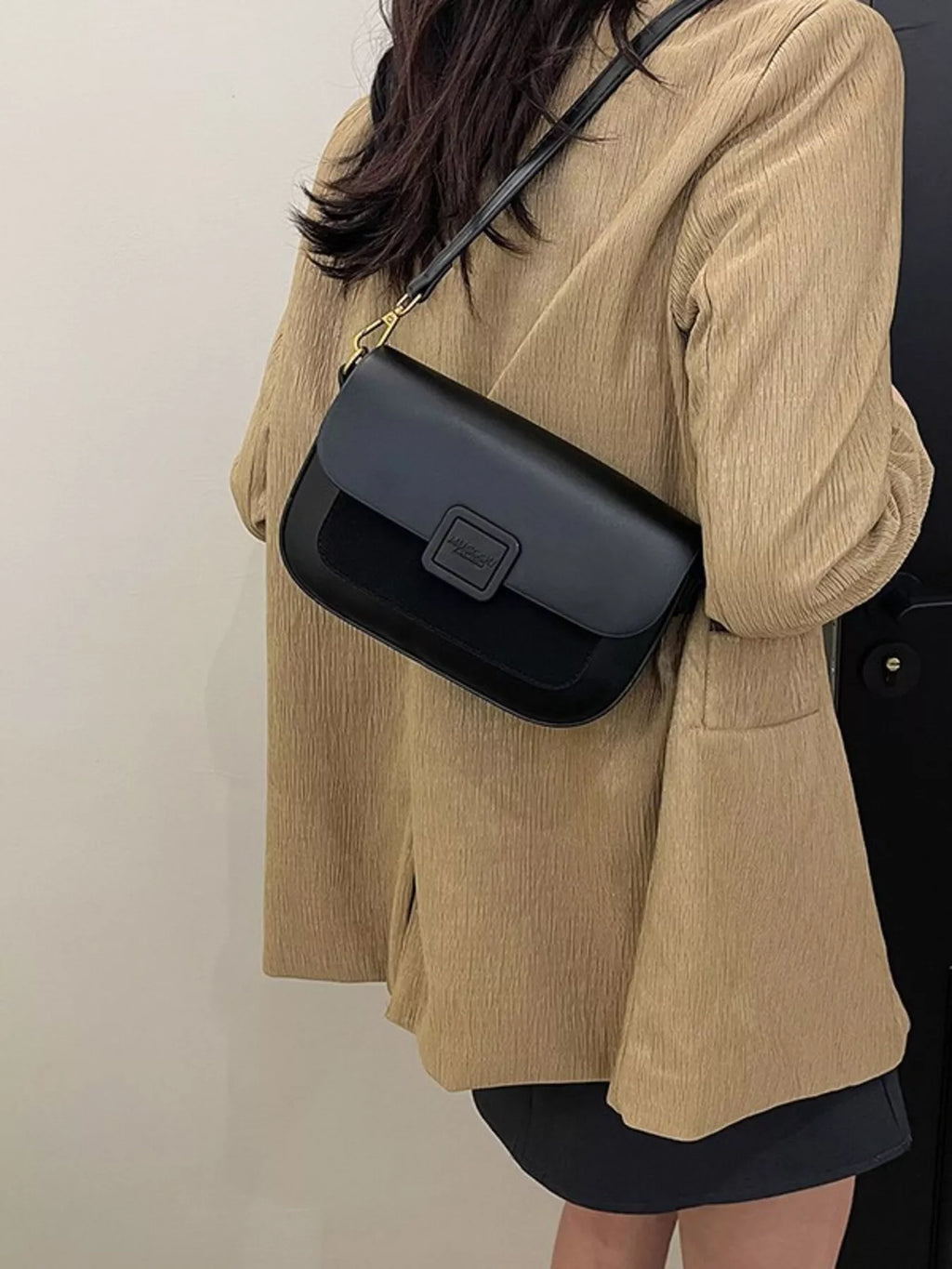 Flap Adjustable Strap Crossbody Bag