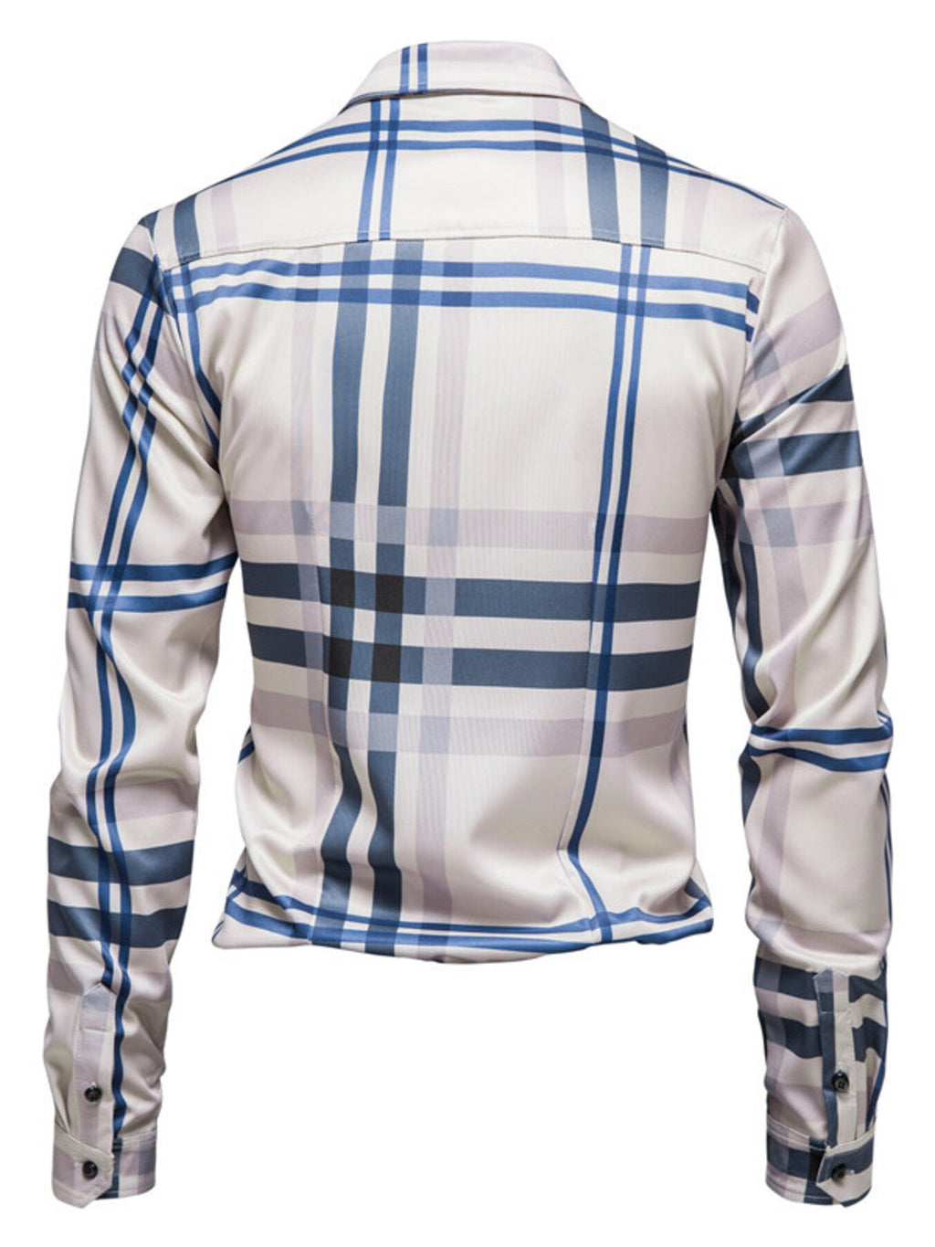 Men's Plaid Button Up Long Sleeve Shirt