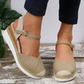 Color Block Wedge Sandals