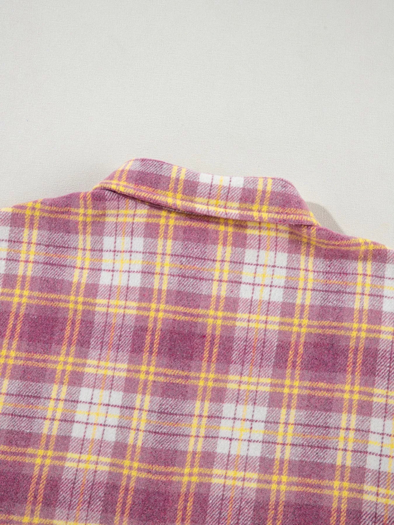Casual Plaid Button-Down Shacket