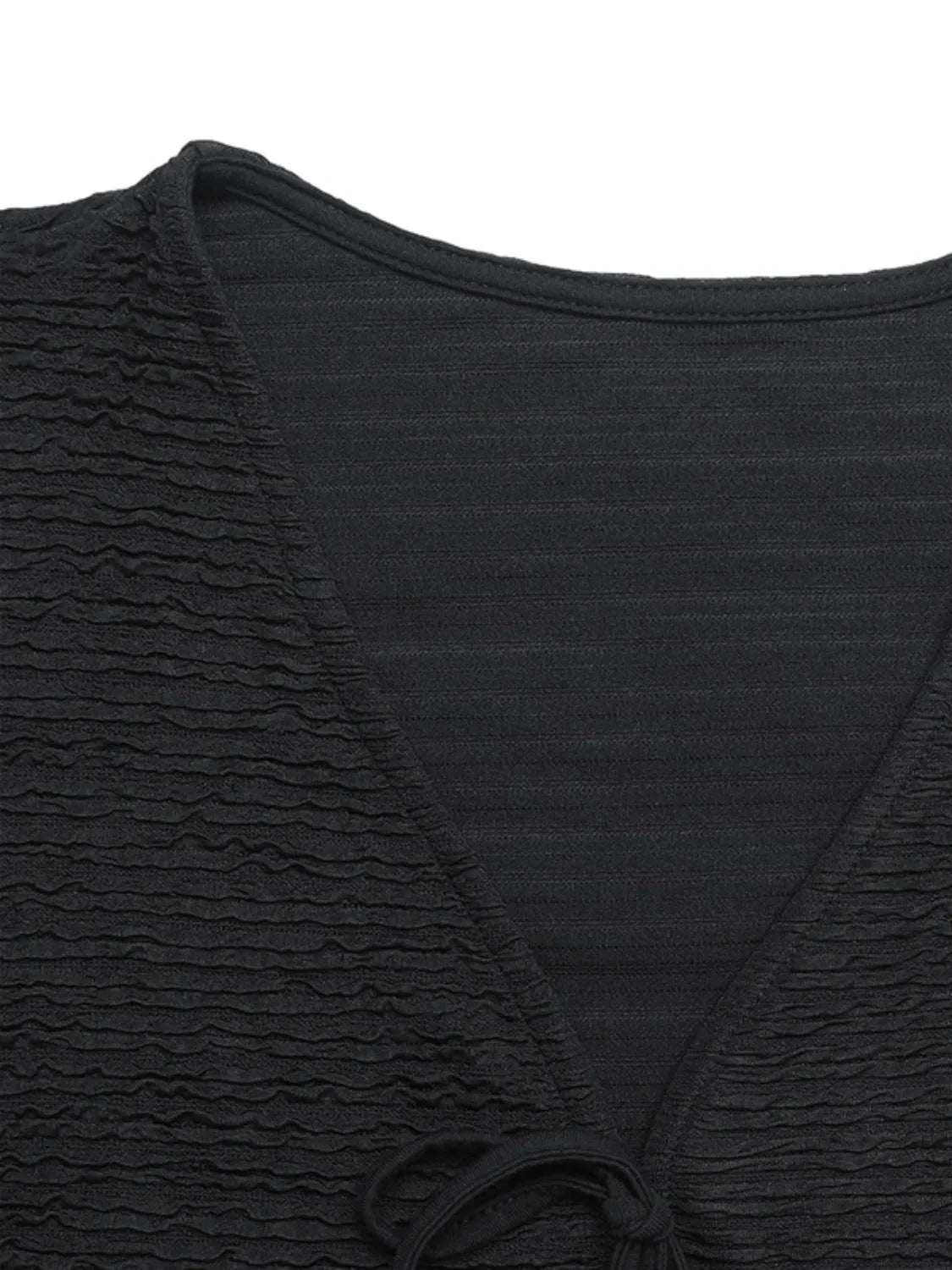 Tie Front V-Neck Blouse