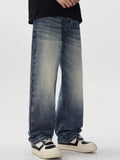 Men's Vintage Wash Wide Leg Jeans