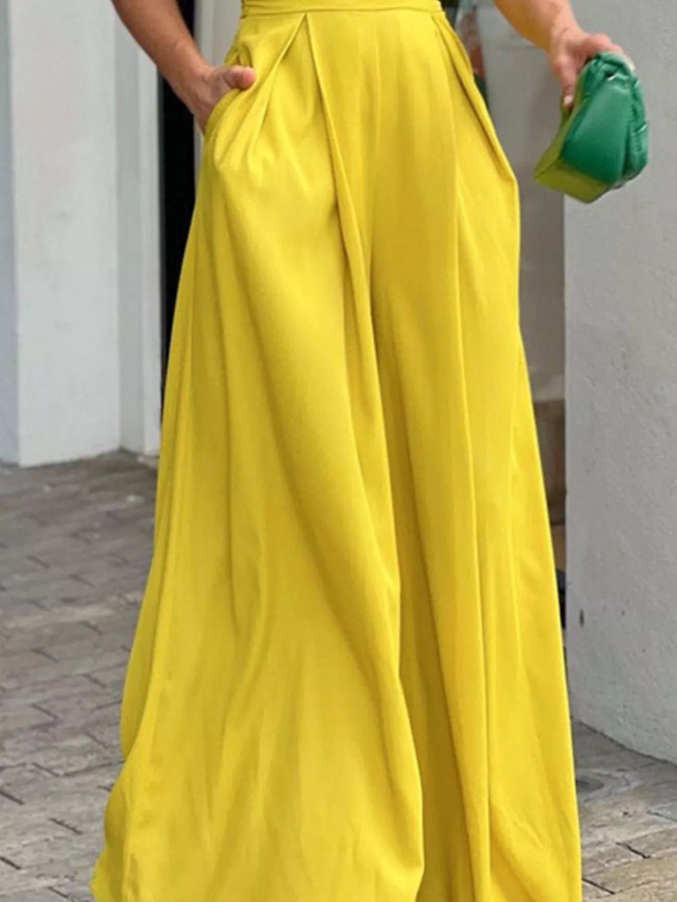 Puff Sleeve Wide Leg Jumpsuit