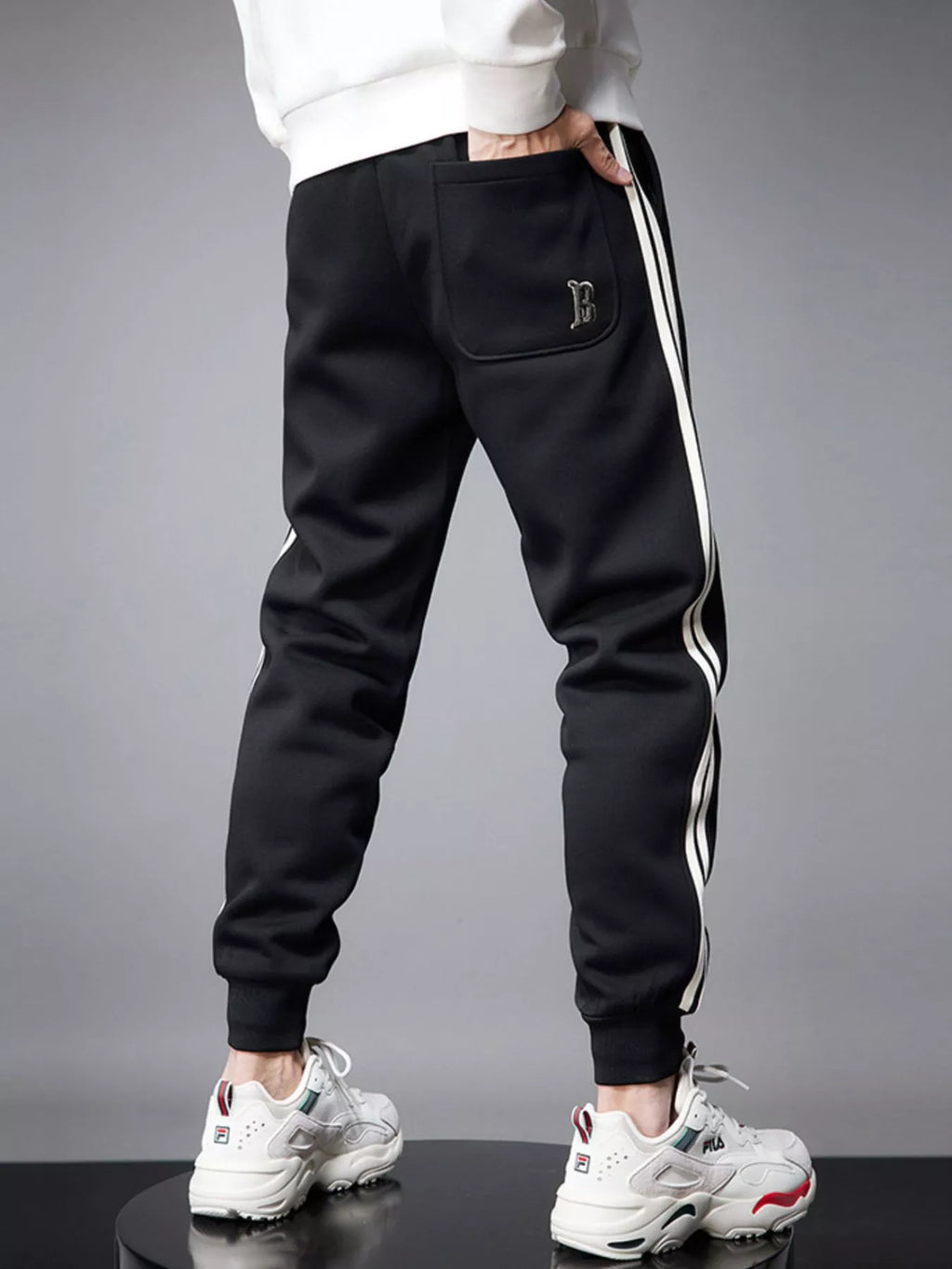 Men's Casual Striped Joggers