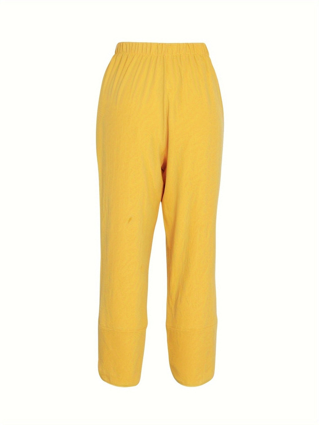 Elastic Waist Pants with Pockets