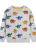 Children's Dinosaur Print Crew Neck Sweatshirt