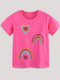 Children's Heart & Rainbow Round Neck Tee