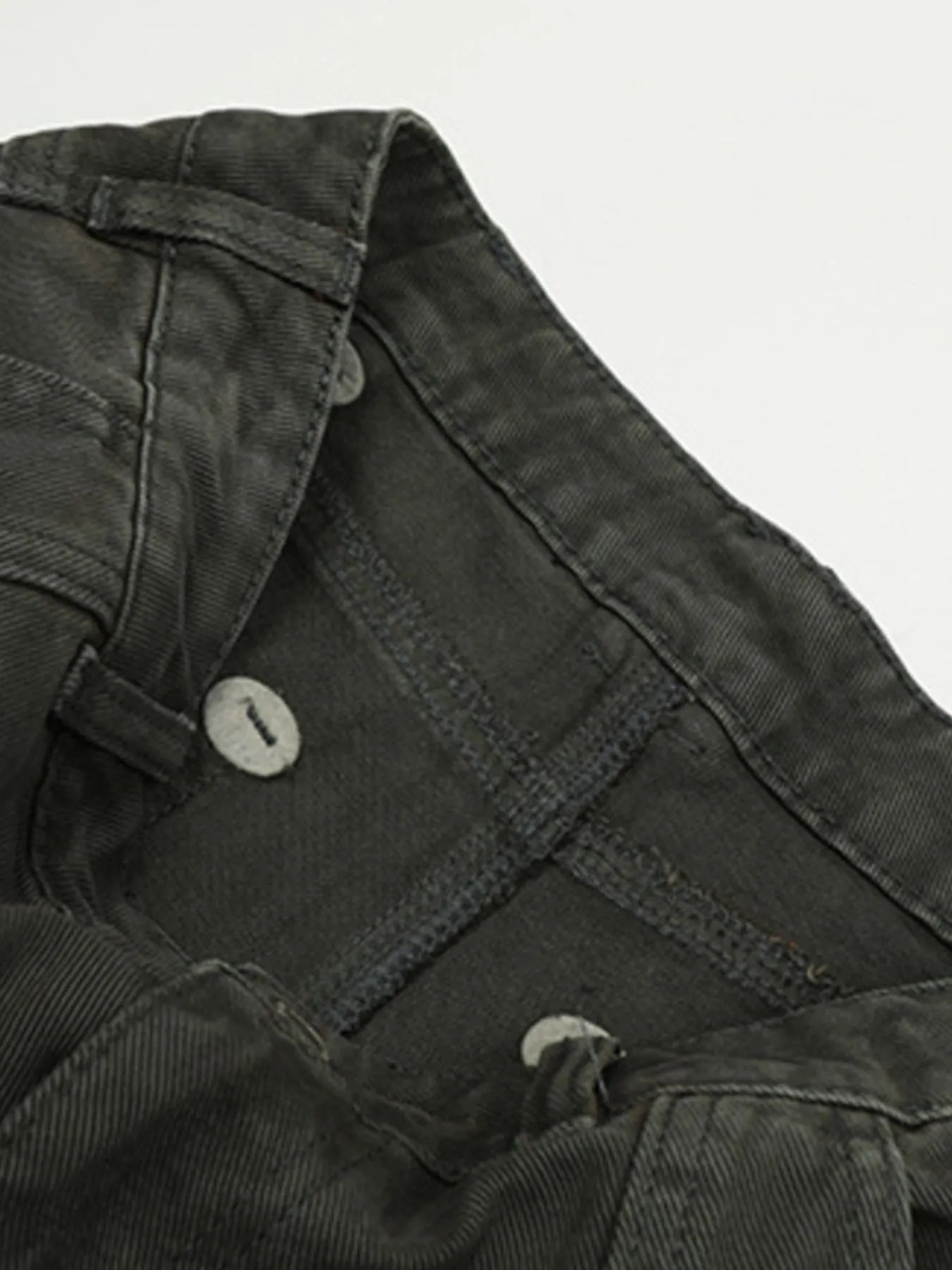 Men's Vintage Washed Wide Leg Cargo Jeans